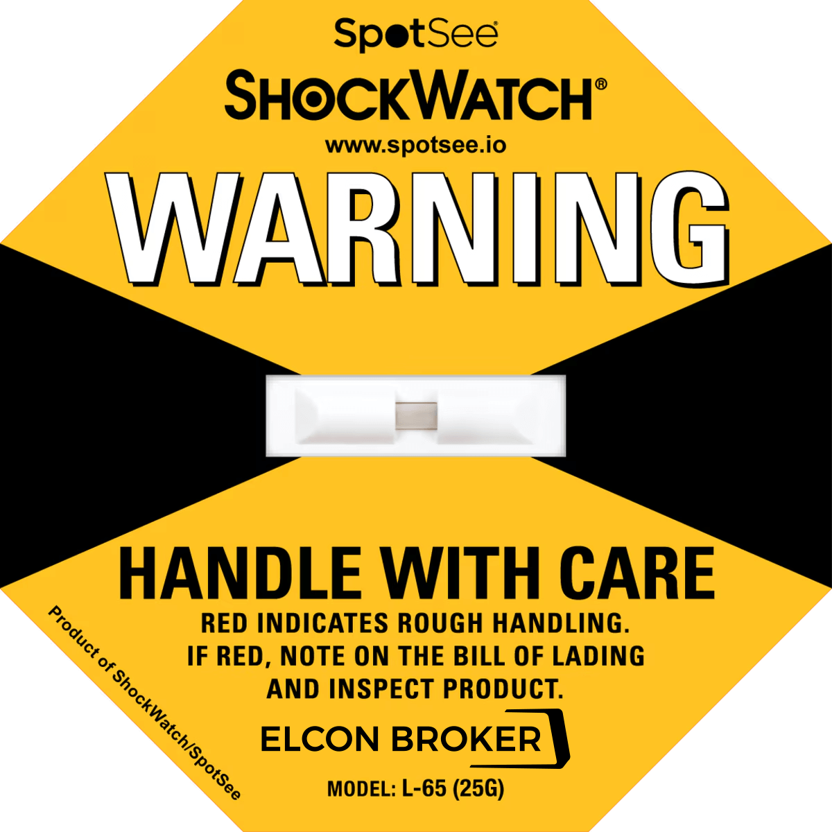 Gult ShockWatch merke - model L65